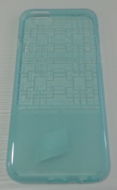 Накладка силиконовая iphone 6 голубая с узором