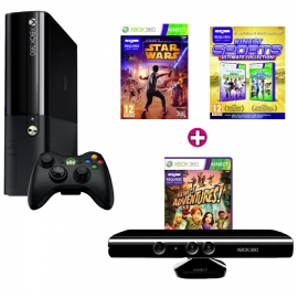 Игровая приставка Microsoft Xbox 360E 4Gb (Black)+ Kinect + Kinect Adventures + Kinect Star Wars + Kinect Sports (Ultimate Collection)